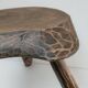Tripod stool solid wood folk art 60s