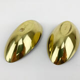 Pair of Scandinavian brass cups or bowls Ystad Metall, design Gunnar Ander, Sweden