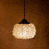Pair of pearl glass pendant lamps