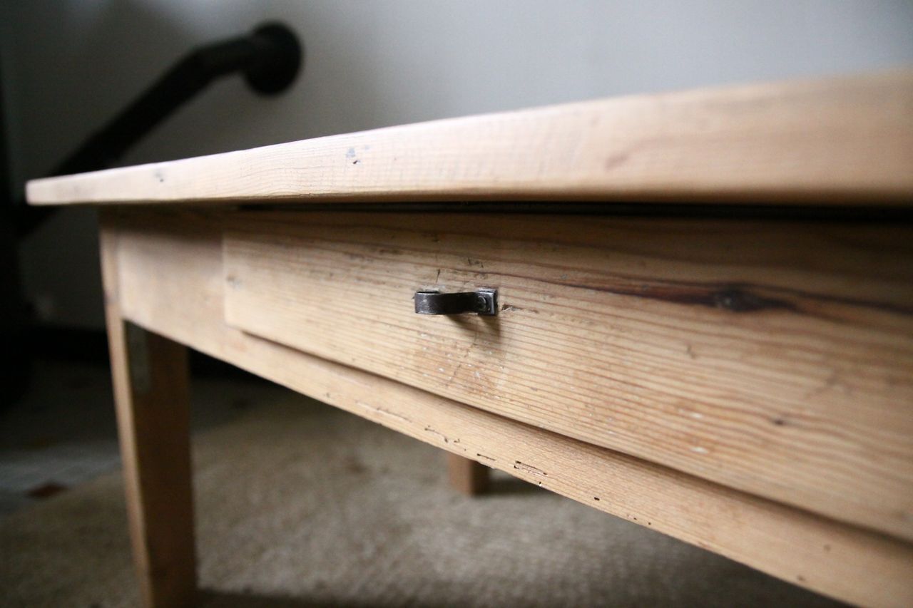 Table basse de ferme en bois