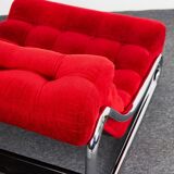 Fauteuil lounge vintage rouge Impala par Gillis Lundgren pour IKEA, Suède, 1970