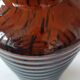 Vintage speckled amber blown glass conical vase