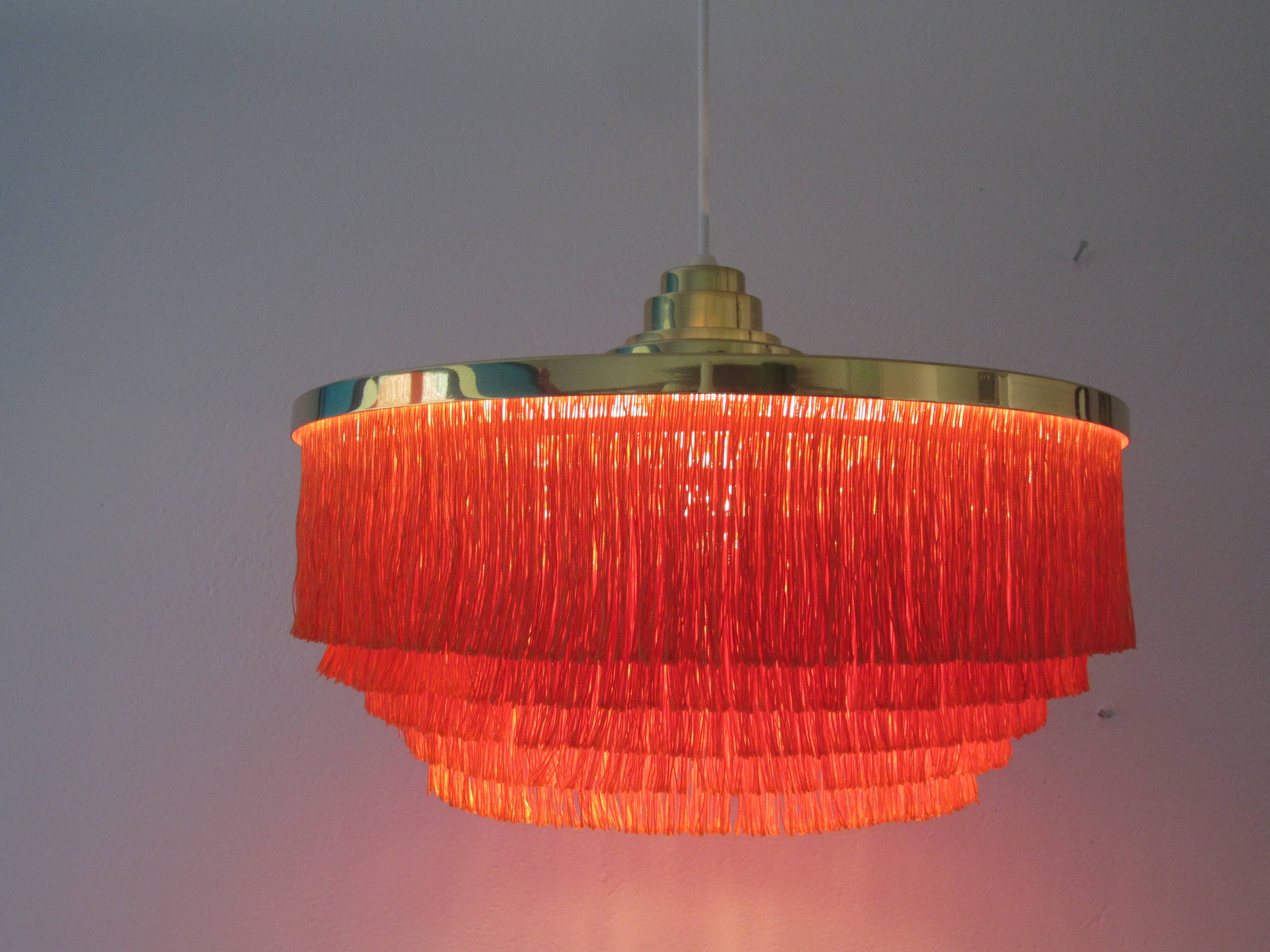Scandinavian fringed pendant lamp model T-603 by Hans-Agne Jakobsson