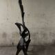 Large abstract sculpture in painted wood
