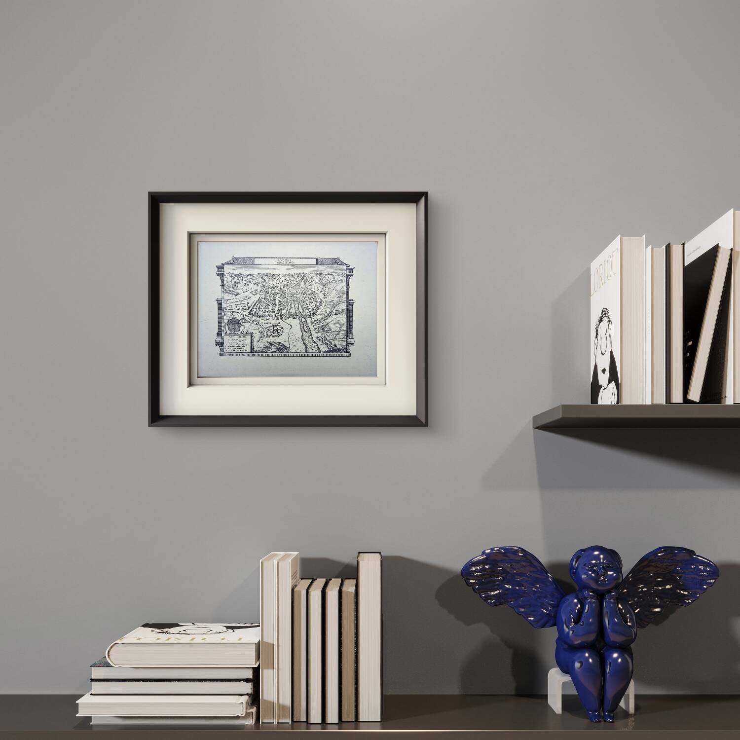 Printed in 1970, Angers, capital of Anjou.