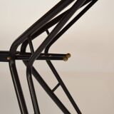 Mid-Century Italian Dining Table in Black Lacquered Metal and Formica, 1952