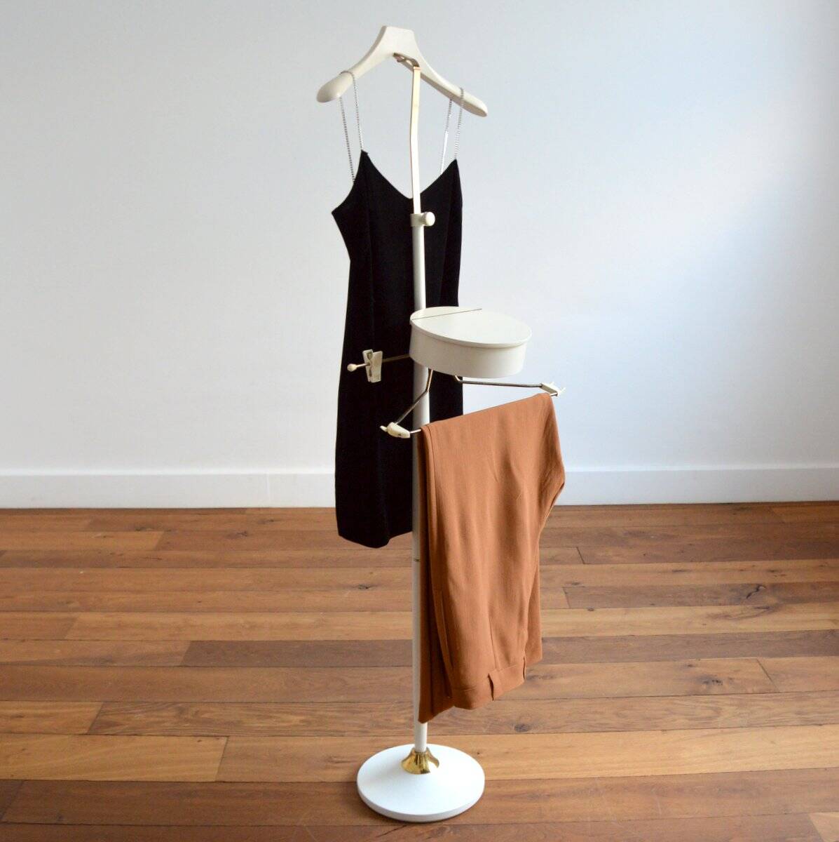 Valet / clothes rack with jewelry box 1960s