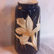 Vase vintage en céramique West Germany - Scheurich 638-20  bleu cobalt