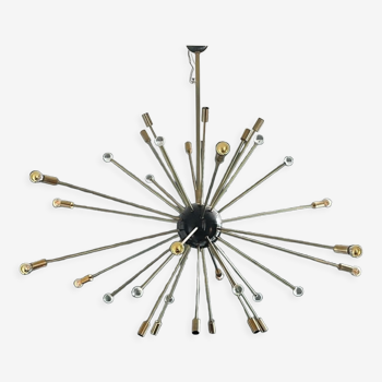 Sputnik chandelier brass and black