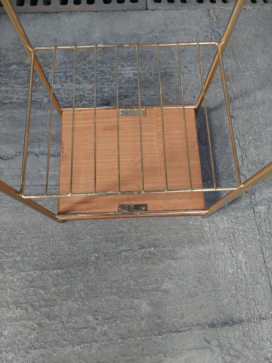 Gilded metal side table