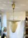 Mid-Century suspension in brass and opaline glass