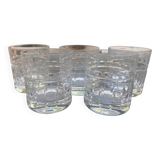 5 crystal whiskey glasses