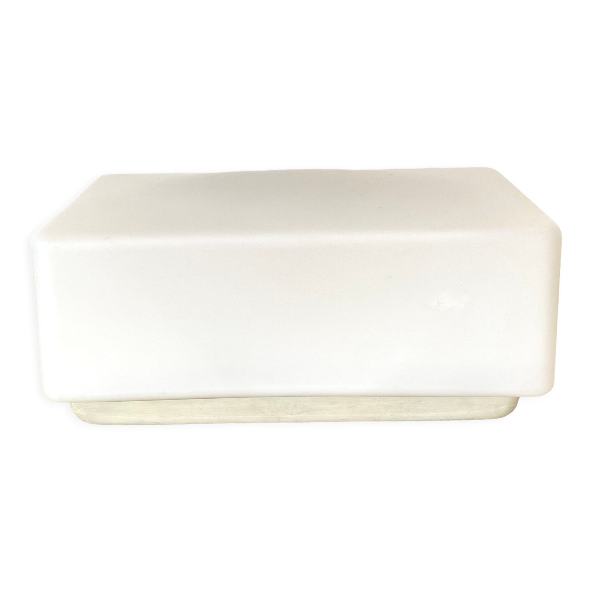 Vintage wall lamp in opaline and metal