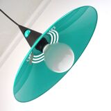 stunning 80s Postmodern vintage pendant hanging lamp