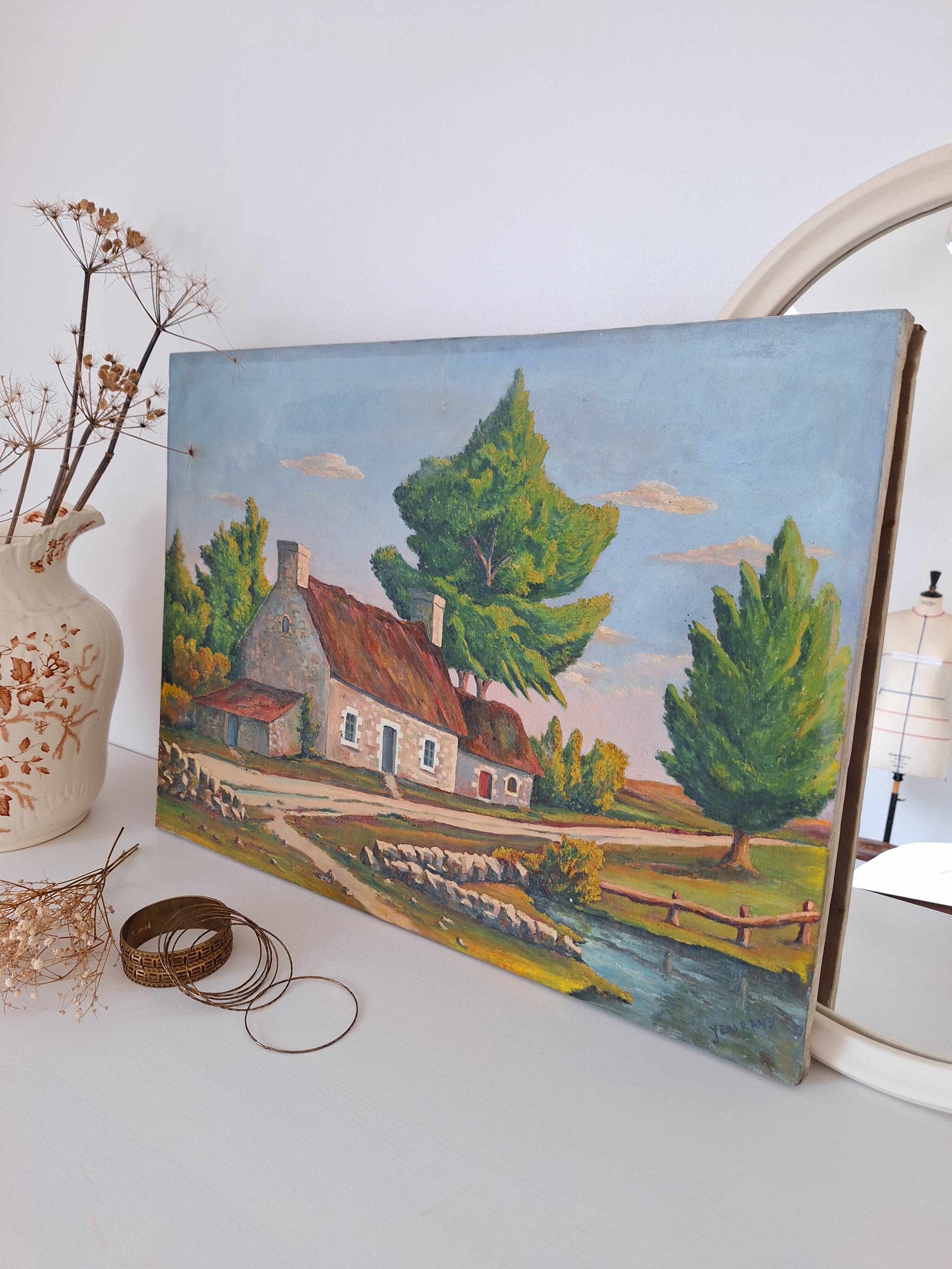 Old landscape painting