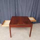 Vintage walnut table with 2 drawers