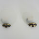 Pair of Vianne wall sconces in gilded metal and white shell-style glass