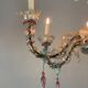 Rezzonico Lustre In Murano Colored Glass, 6 Arms of Light