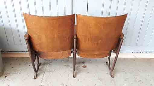 Old cinema armchairs