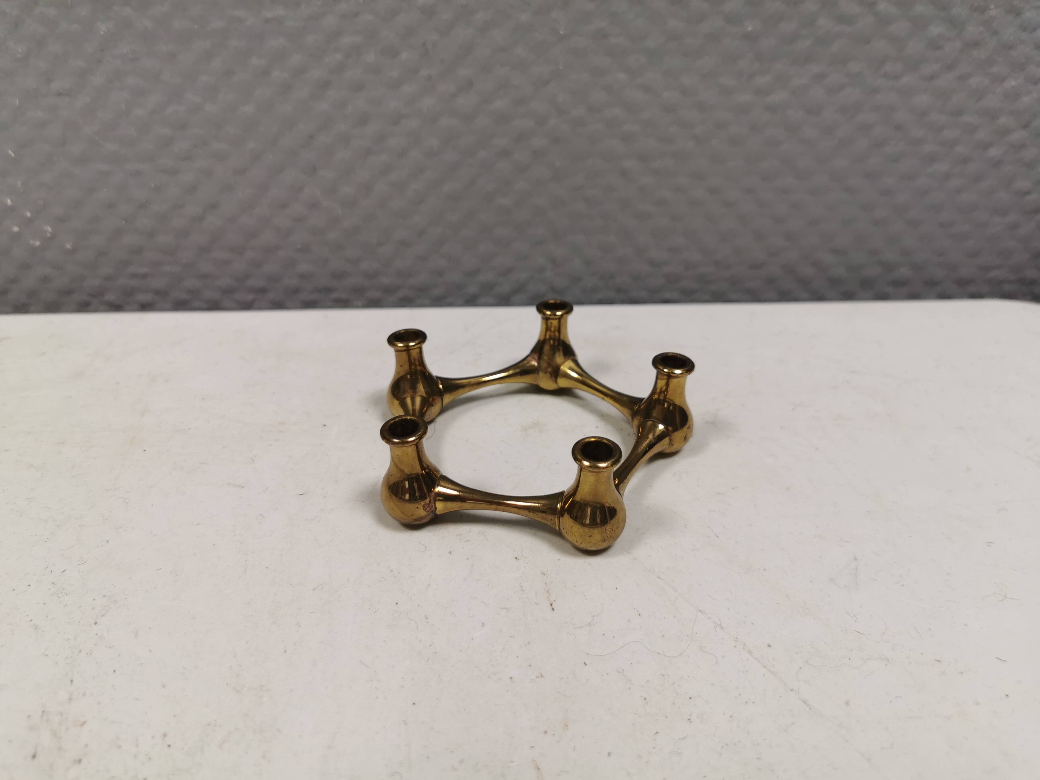 Solid brass candlestick designed by Jens Harald Quistgaard (JHQ) 1960s