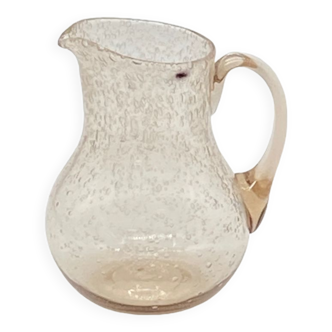 Bubble glass pitcher, BIOT, vintage,