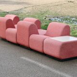 "Tappo" modular sofa by John Mascheroni, produced by Vectra Contract, circa 1975.