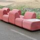 "Tappo" modular sofa by John Mascheroni, produced by Vectra Contract, circa 1975.