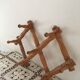 Expandable wall coat rack wooden way bamboo of the 1960s.