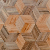 Oval marquetry table – solid wood