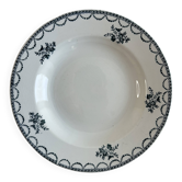 Antique deep plate — Céranord pottery, "Siamand" model