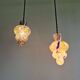 Duo de suspensions en verre soufflé multicolore, Murano, 1950-60