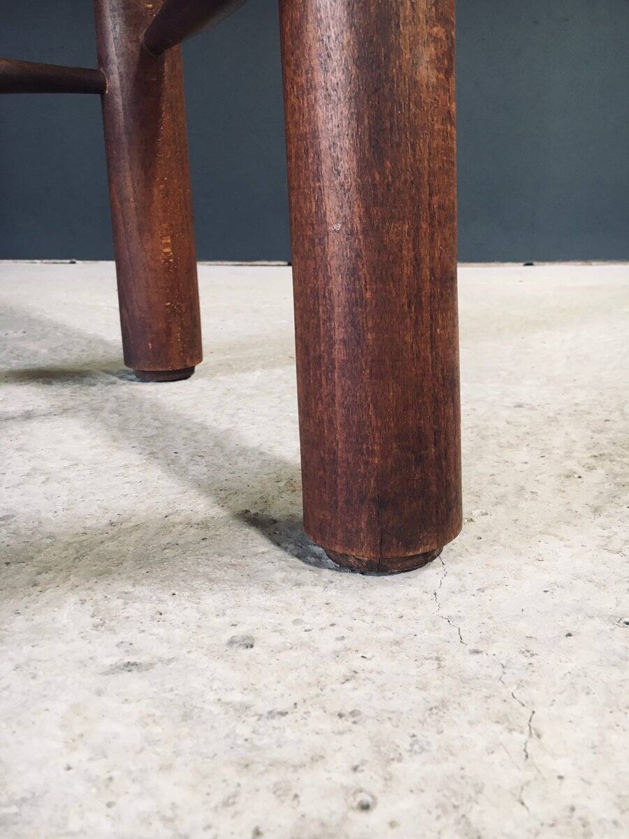 Brutalist bar stool by Charles Dudouyt, France, 1940s.