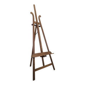 19th-century solid walnut easel
