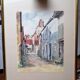 Tableau aquarelle ruelle