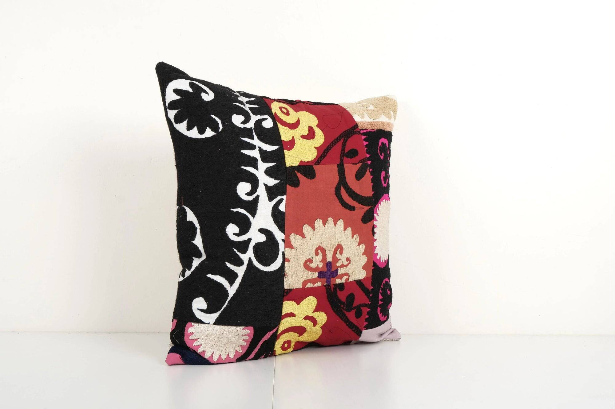 Vintage embroidered cushion cover 46x48 cm