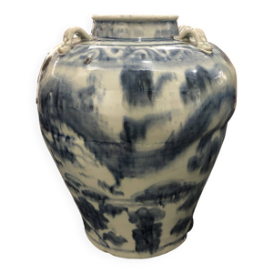 Vase ming en porcelaine - bleu