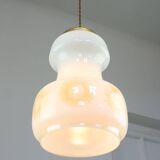 Mid-Century Italian Opaline and Brass Pendant Lamp