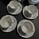 Limoges porcelain coffee set four cups pouring and sugar bowl