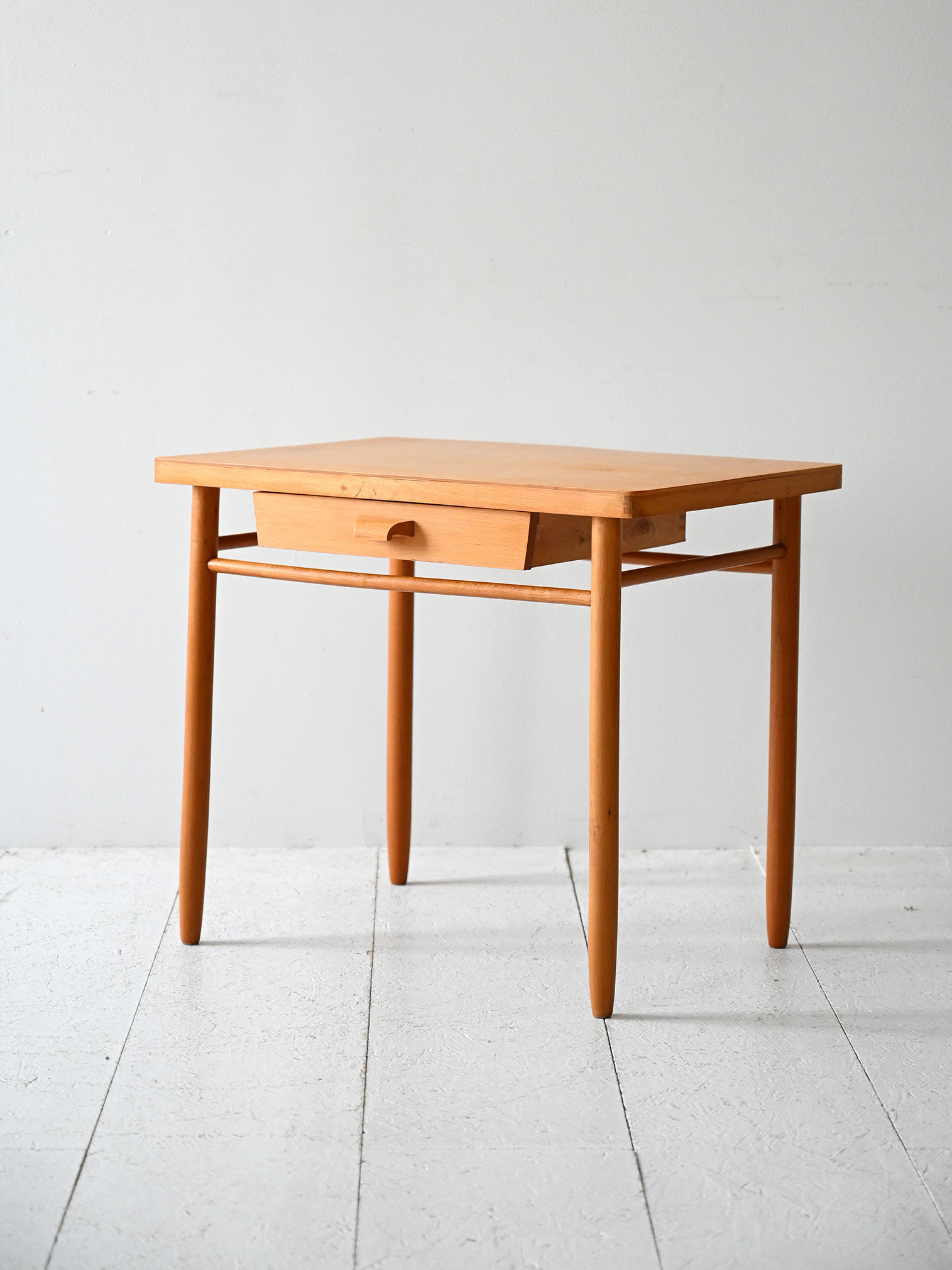 1960s Scandinavian Beechwood Bedside Table