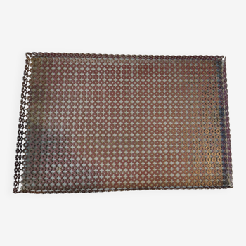 Especially table tray in perforated metal 1950.