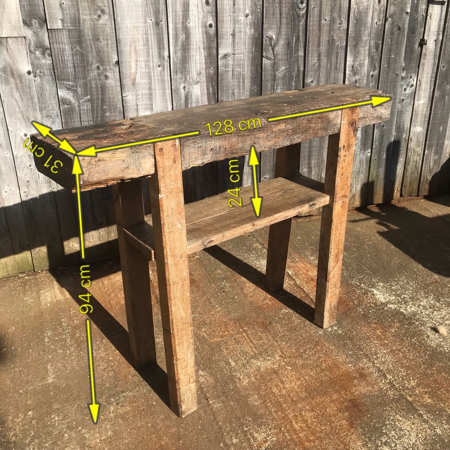 Solid wooden workbench