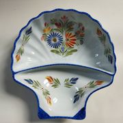 Porcelain molds & fries plate Croquet Quimper
