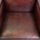 Sheepskin Art Deco design armchair combined with wood