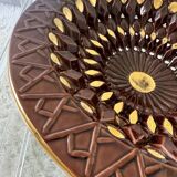 Large decorative openwork ceramic dish Vallauris 60s