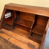 Solid oak sloping secretary
