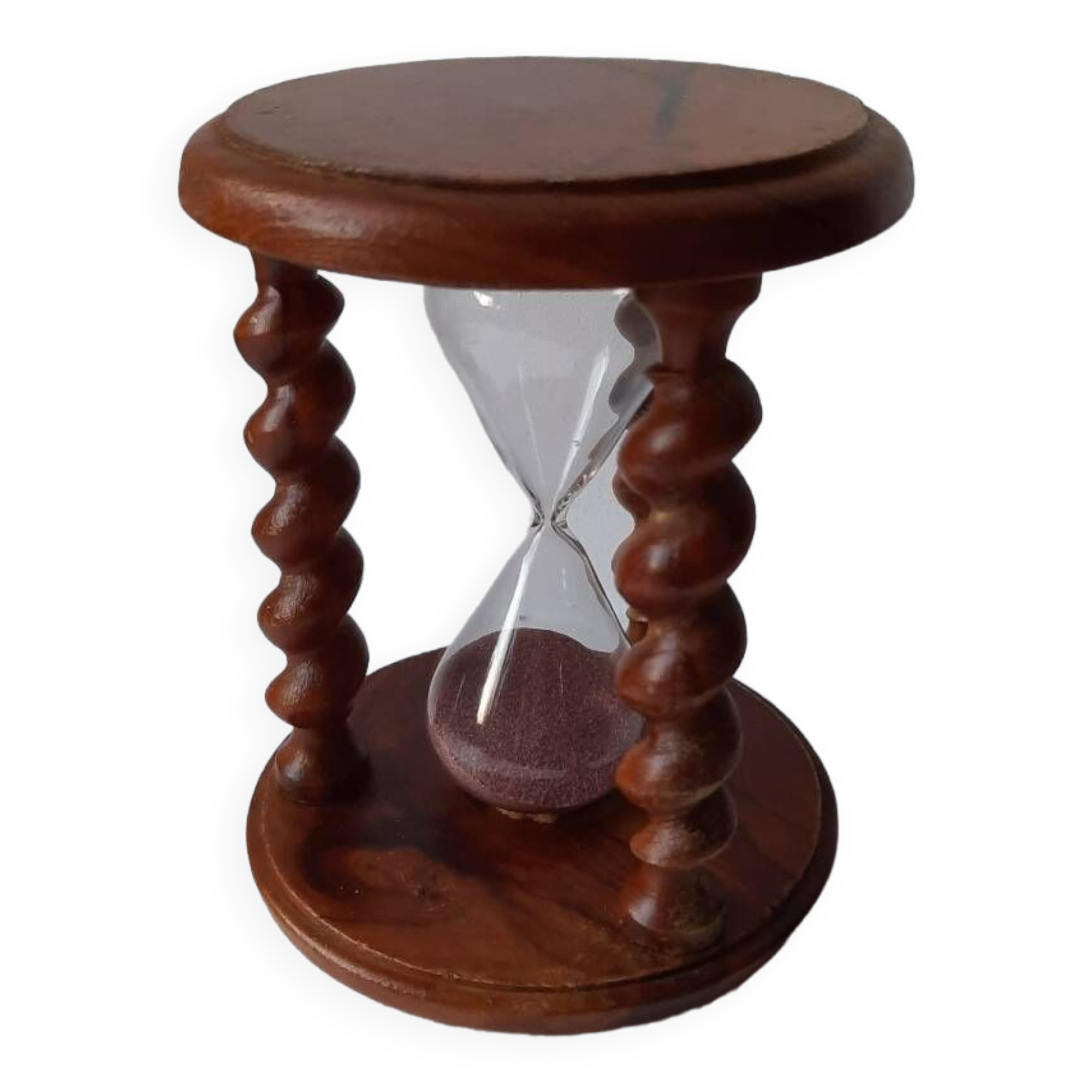 Wooden hourglass