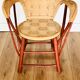 Vintage chestnut armchair and burlap