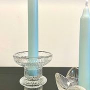 Vintage-style crystal candlesticks in the style of LITTLA
