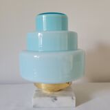 Art Deco blue skyscraper lamp