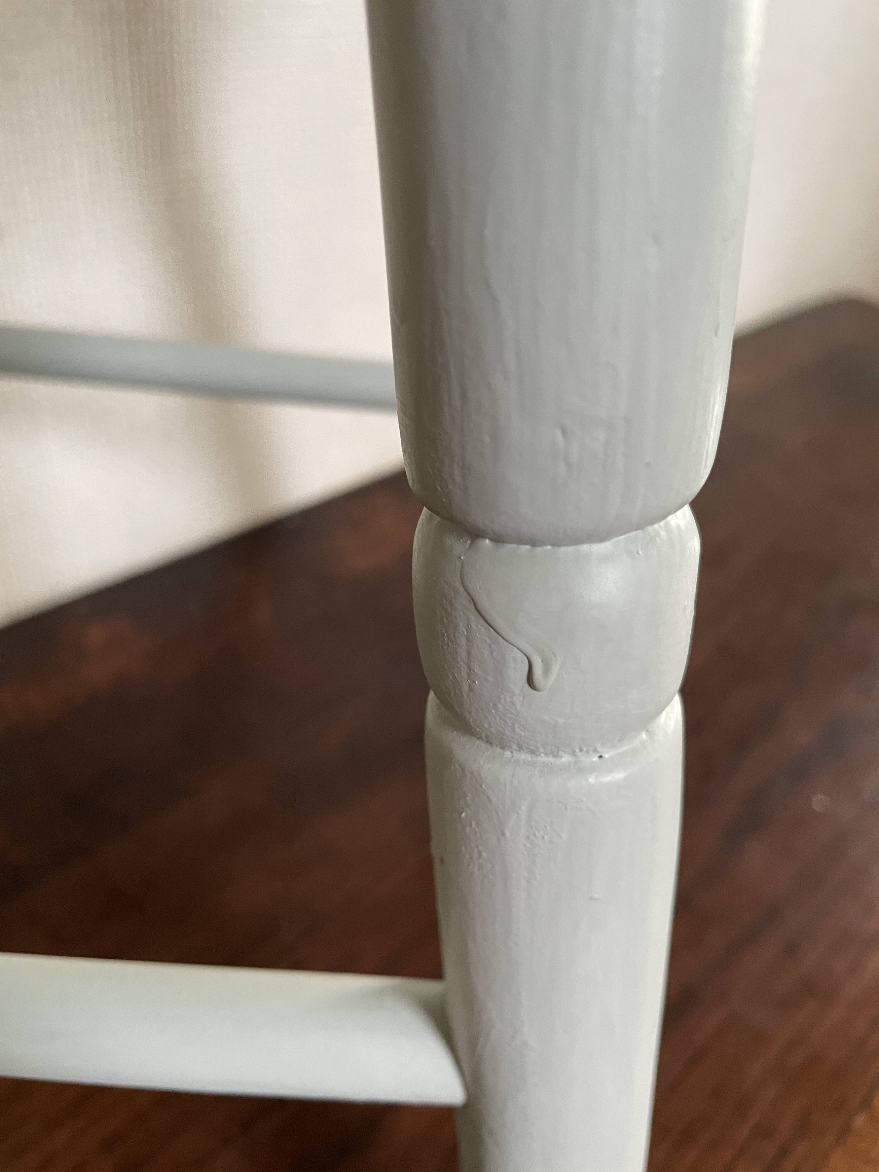 Celadon green pine stool